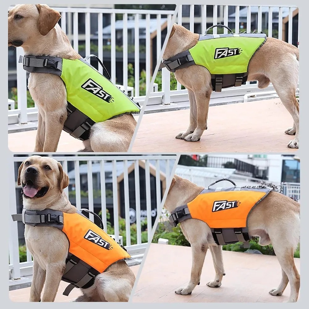 Dog Life Jacket - Adjustable Pet Swimming Life Jacket Reflective