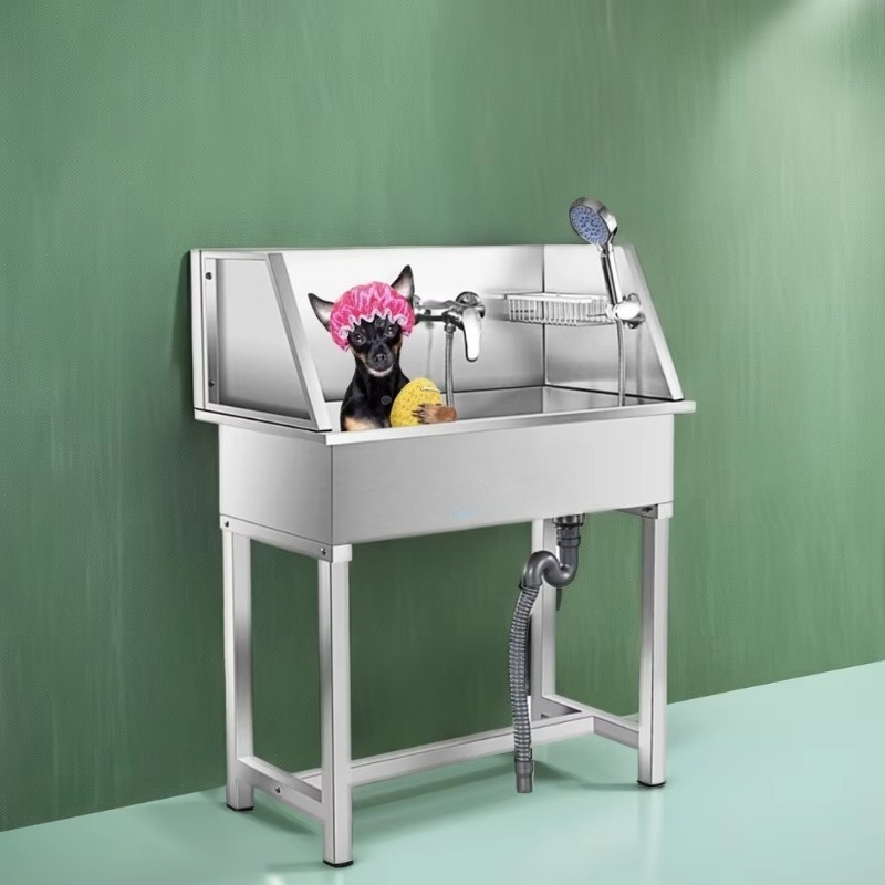 Pet Supplies Wash Station - Stainless Steel Small Size Dog Bath