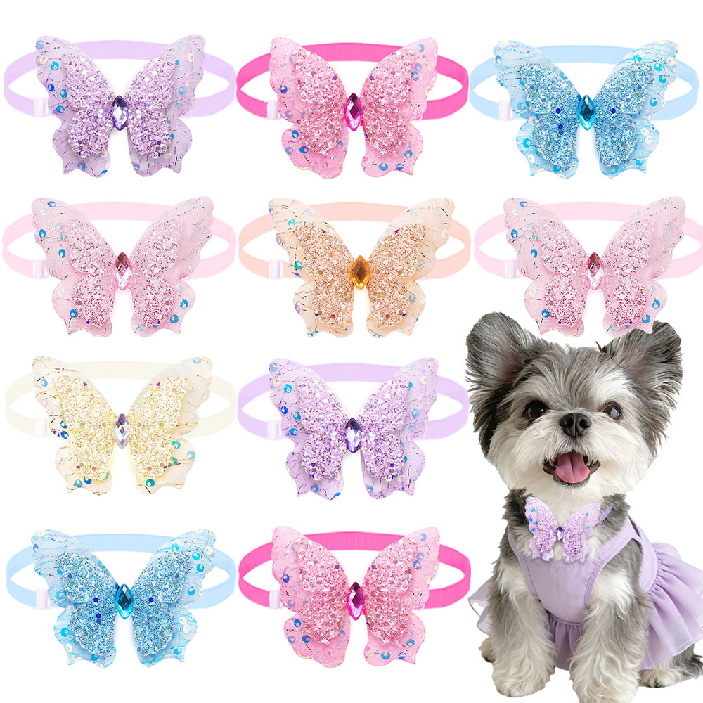 Pet Supplies Co - 50PCS Dog Bowties Spring Summer Adjustable