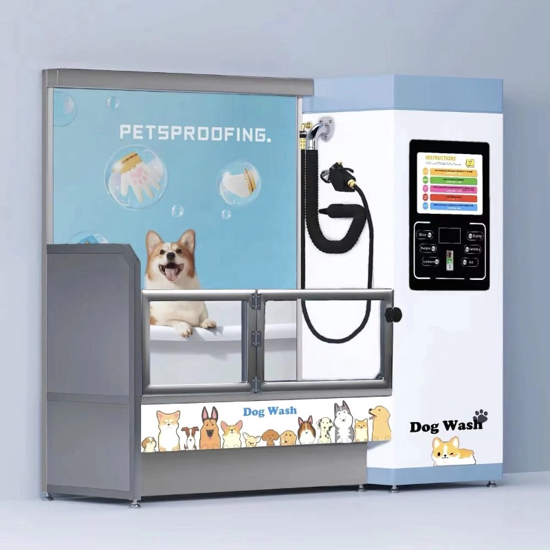Pet Supplies Wash Station - Automatic Coin Operated Stainless Steel Dog