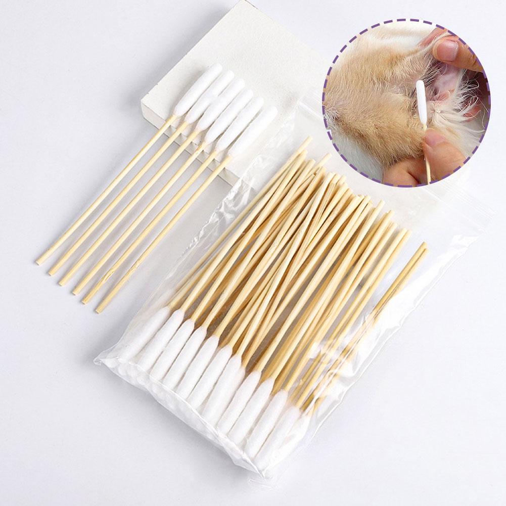 50/100 PCS Cotton Sticks Dog E - огляд і ціна Pet Ear Cleaner