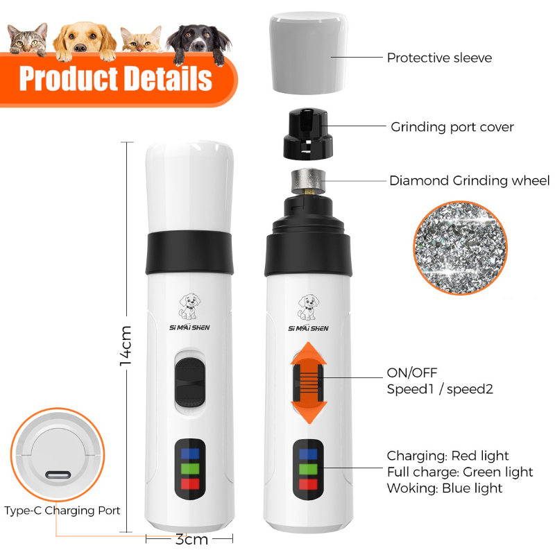 Electric Pet Nail Grinder 2 Sp - огляд і ціна Pet Supplies Nail Trim