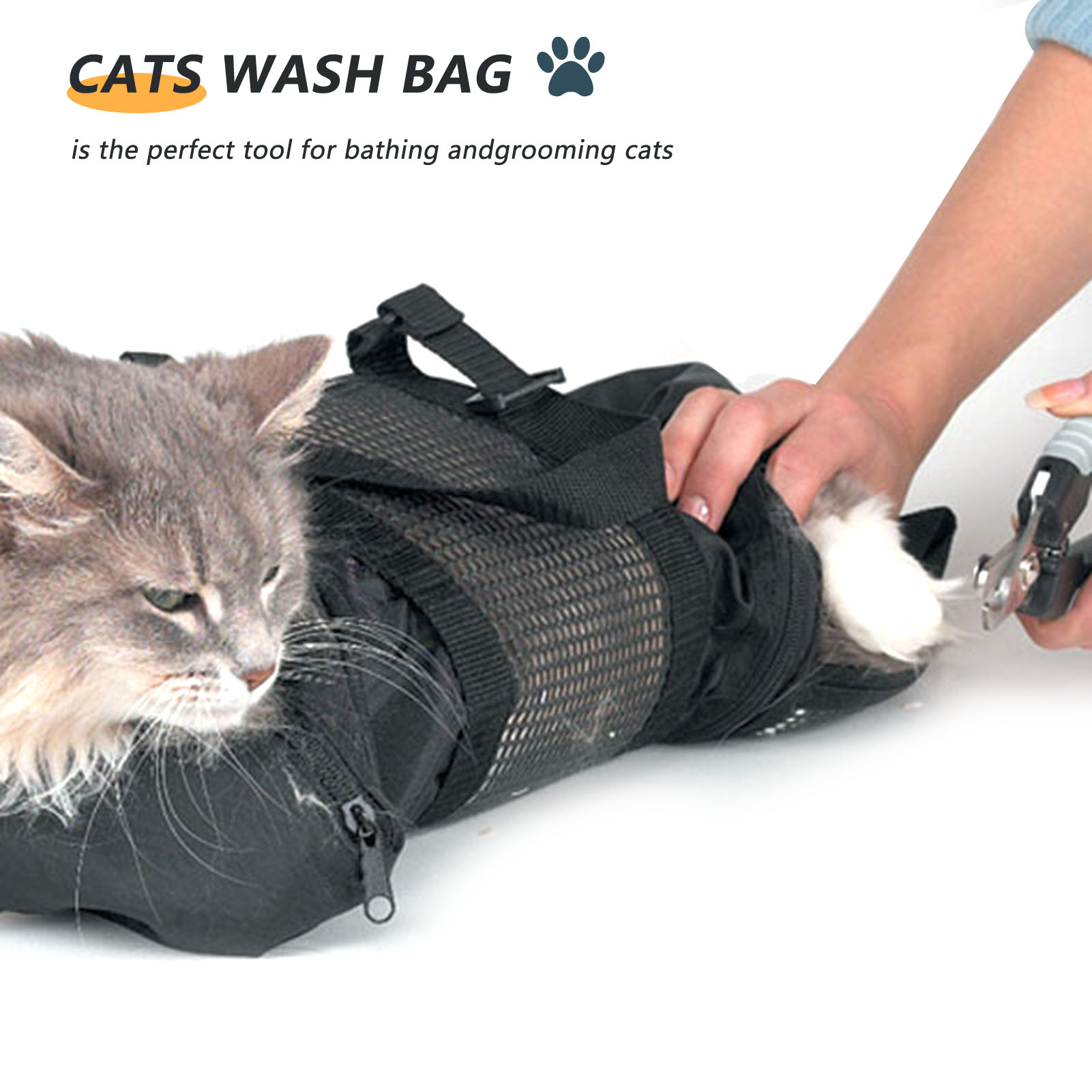 Mesh Cat Grooming Bathing Bag  - огляд і ціна Pet Supplies Nail Trim