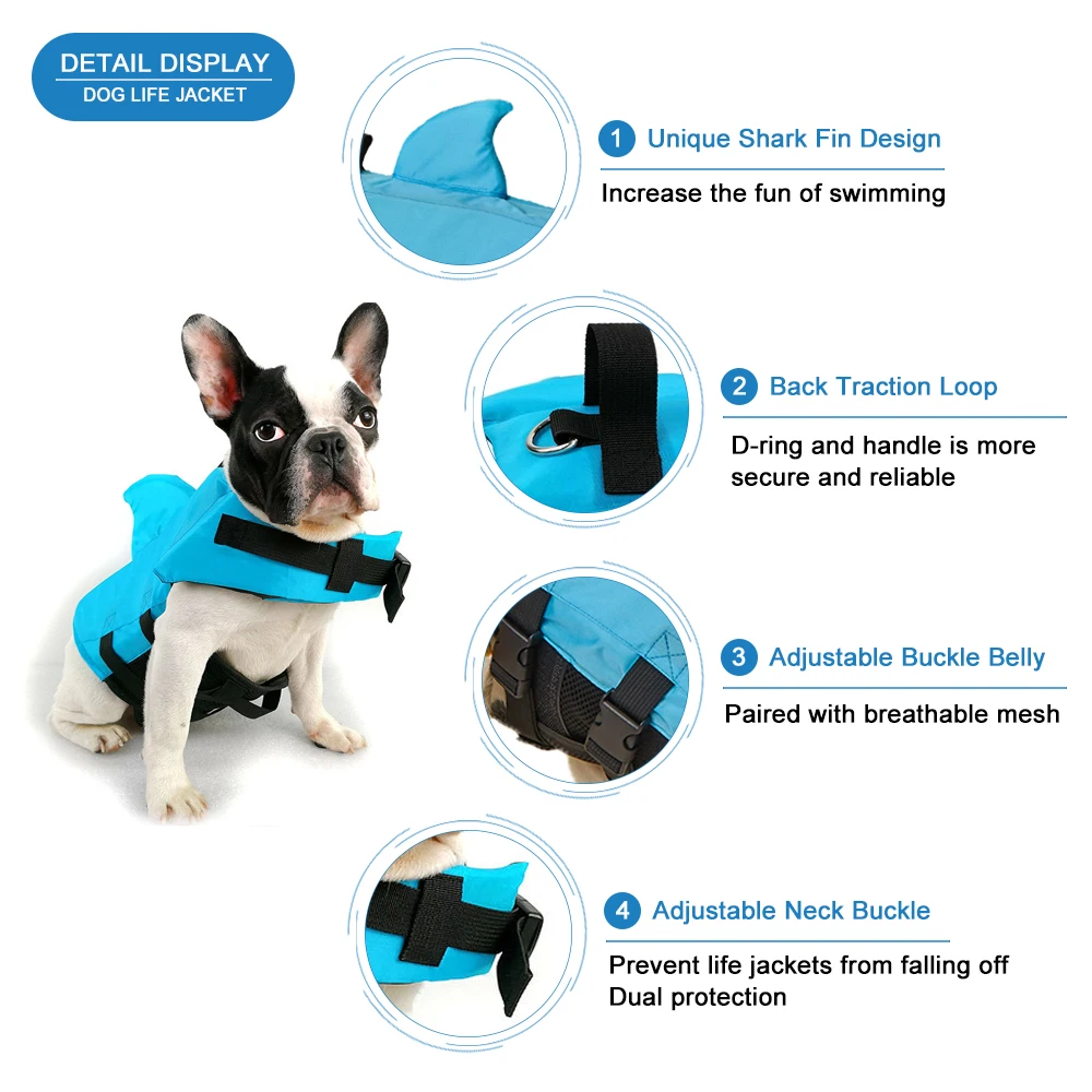 2026 Shark Fin Dog Life Jacket - огляд і ціна Dog Life Jacket