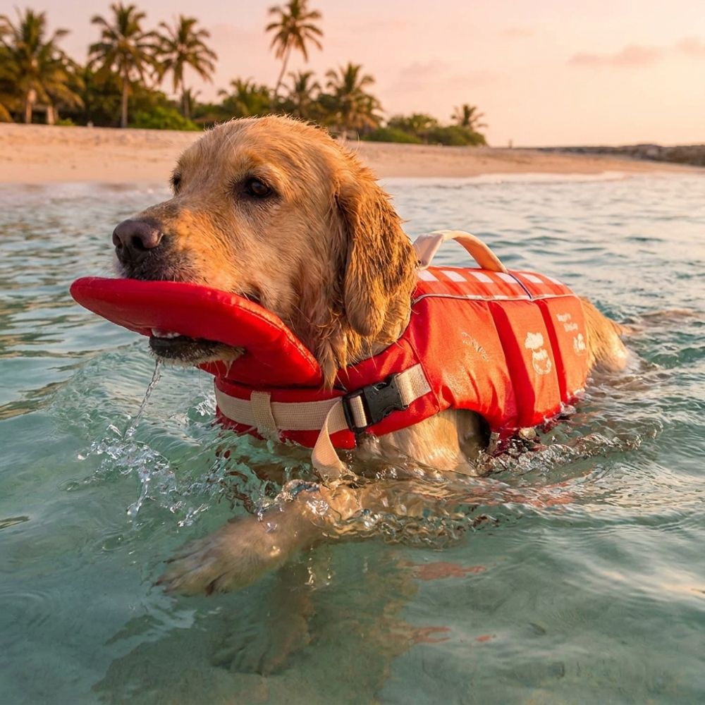 Waterproof Dog Life Jacket Adj - огляд і ціна Dog Life Jacket